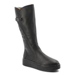 Czarne Kozaki Rieker Ocieplane Buty Damskie. Czarne kozaki Rieker, na zimę, z jeansu, bez obcasa, bez zapięcia. Za 499.00 zł.