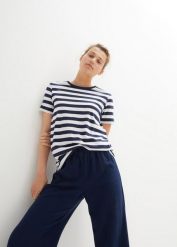 T-shirt z okrągłym dekoltem, z bawełny (2 szt.). Białe t-shirty bonprix, bez wzorów, z bawełny, bez kołnierzyka, bez ramiączek. Za 69.98 zł.