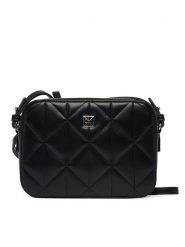 Calvin Klein Torebka Quilted Double Zip Camera Bag LV04F3328G Czarny. Czarne listonoszki Calvin Klein, bez wzorów, ze skóry, bez dodatków. Za 449.99 zł.
