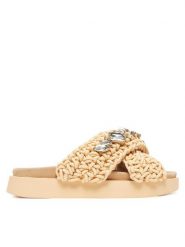 Inuikii Klapki Woven Stones 70104-106 Beżowy. Brązowe klapki Inuikii, bez wzorów, z materiału, bez obcasa. Za 1,029.00 zł.