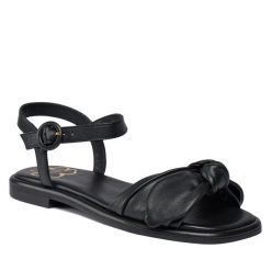 Sandały Ted Baker. Czarne sandały Ted Baker, bez wzorów, bez obcasa, na płaskiej podeszwie, bez zapięcia. Za 299.99 zł.