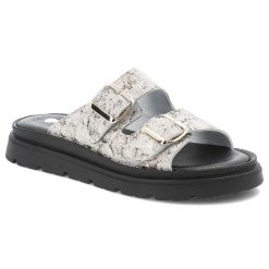 Białe Klapki Armodo Modne Obuwie Damskie. Żółte klapki Armodo, bez wzorów, z jeansu, bez obcasa. Za 299.00 zł.