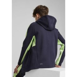 Młodzieżowa bluza z kapturem z zamkiem na całej długości EVOSTRIPE PUMA. Niebieskia bluzy Puma, m, bez wzorów, z kapturem. W wyprzedaży za 159.00 zł.