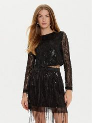 ONLY Bluzka Spacy 15331803 Czarny Cropped Fit. Czarne bluzki Only, s, bez wzorów, z syntetyku, bez kołnierzyka, bez ramiączek. Za 79.99 zł.