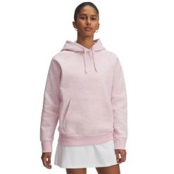 Bluza damska Under Armour Rival Fleece Hoodie. Czerwone bluzy sportowe Under Armour, bez wzorów, bez kaptura. Za 239.99 zł.