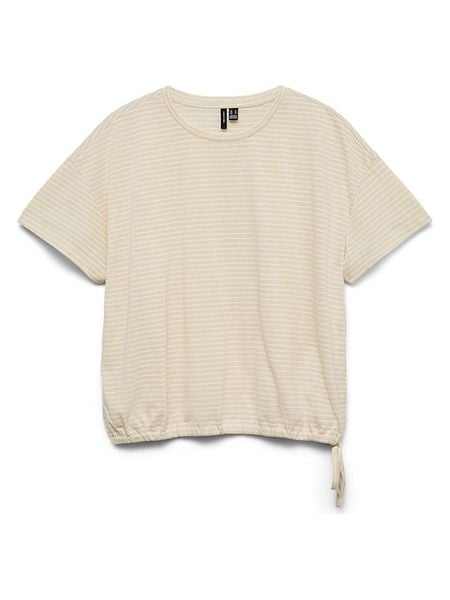 Vero Moda Koszulka w kolorze beżowym rozmiar: M. Brązowe bluzki Vero Moda, m, bez wzorów, bez kołnierzyka, bez ramiączek. Za 72.95 zł.
