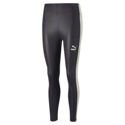 Legginsy damskie Puma T7 SHINY. Czarne legginsy Puma, xs, bez wzorów. Za 133.99 zł.