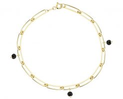 Złota bransoletka z cyrkoniami- paper clip. Żółte bransoletki Apart, z cyrkonią, złote. Za 2,429.00 zł.