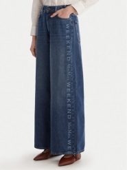 Weekend Max Mara Jeansy Vortice 2615181011 Granatowy Wide Leg. Niebieskie jeansy Weekend Max Mara, bez wzorów. Za 889.99 zł.