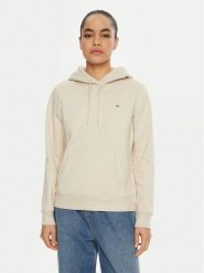 Tommy Jeans Bluza DW0DW19958 Beżowy Regular Fit. Brązowe bluzy Tommy Jeans, l, bez wzorów, z bawełny, bez kaptura. Za 209.99 zł.