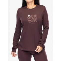 Bluza termiczna damska Odlo Merino 200 Nature Lover TS Crew Neck LS. Brązowe bluzy Odlo, l, bez wzorów, bez kaptura. Za 329.99 zł.