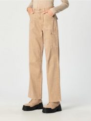 Jeansy wide leg high waist - kremowy. Białe jeansy Sinsay, l, bez wzorów, z podwyższonym stanem. Za 89.99 zł.