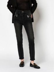 Rosner Dżinsy "Audrey" - Skinny fit - w kolorze czarnym rozmiar: 46/L30. Czarne jeansy Rosner, l, z aplikacjami, z podwyższonym stanem. Za 170.87 zł.