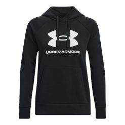 Bluza damska z kapturem Under Armour Rival Fleece Big Logo. Białe bluzy Under Armour, xl, bez wzorów, z materiału, z kapturem. Za 276.40 zł.