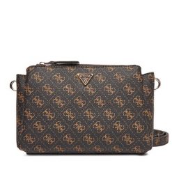 Torebka Guess. Brązowe listonoszki Guess, z aplikacjami, bez dodatków. Za 549.99 zł.