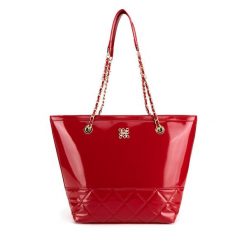 Torebka Nine West. Czerwone shopper Nine West, bez wzorów, bez dodatków. Za 229.99 zł.