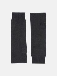 Perfect Cashmere Kaszmirowe mankiety "Zoe" w kolorze antracytowym rozmiar: onesize. Czarne rękawiczki Perfect Cashmere, bez wzorów, z kaszmiru. Za 135.81 zł.