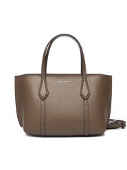 Tory Burch Torebka Perry Mini Tote 175548 Brązowy. Brązowe torebki klasyczne Tory Burch, bez wzorów, ze skóry, bez dodatków. Za 1,489.00 zł.