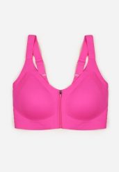 Fuksjowy Sportowy Biustonosz z Suwakiem z Przodu Eziline. Czerwone bielizna sportowa Born2be, plus size, bez wzorów. Za 69.99 zł.