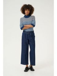 CULTURE Dżinsy "Bink Roselle" - Loose fit - w kolorze granatowym rozmiar: 40. Niebieskie jeansy Culture, bez wzorów, z podwyższonym stanem. Za 127.95 zł.