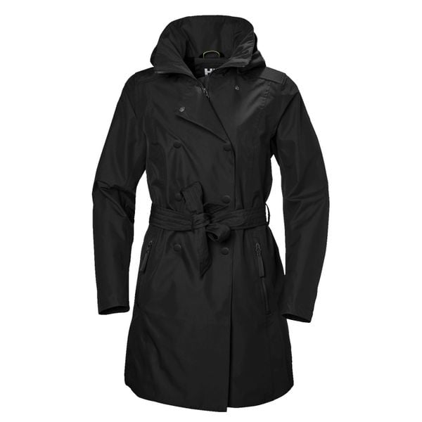 Płaszcz damski Helly Hansen Welsey II. Czarne płaszcze Helly Hansen, xl, bez wzorów, z materiału, bez kaptura. Za 857.00 zł.