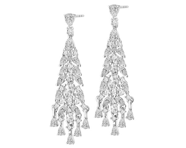 Kolczyki srebrne z cyrkoniami. Szare kolczyki Apart, z cyrkonią, srebrne. Za 339.00 zł.