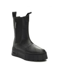 Puma Botki Mayze Stack Chelsea Wns 386272 06 Czarny. Czarne botki Puma, bez wzorów, ze skóry, bez obcasa, na płaskiej podeszwie, bez zapięcia. Za 699.99 zł.