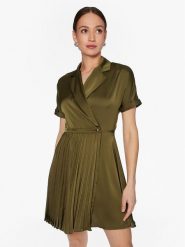 Liu Jo Sukienka koszulowa WA3462 T3481 Zielony Regular Fit. Zielone sukienki Liu Jo, bez wzorów, z syntetyku, bez kołnierzyka, bez ramiączek, koszulowe. Za 334.99 zł.
