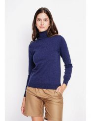 ASSUILI Golf w kolorze granatowym rozmiar: 40. Niebieskie golfy Assuili, bez wzorów, bez ramiączek. Za 184.02 zł.