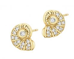 Kolczyki srebrne z cyrkoniami - muszle. Szare kolczyki Apart, z cyrkonią, pozłacane. Za 154.00 zł.