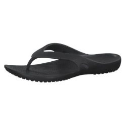 Lekkie klapki damskie Crocs Kadee Ii Flip W. Czarne klapki Crocs, bez wzorów, bez obcasa. Za 99.99 zł.