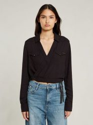 G-Star Bluzka "Tacoma" w kolorze czarnym rozmiar: L. Czarne bluzki G-Star, l, bez wzorów, z wiskozy, retro, bez kołnierzyka, bez ramiączek. Za 252.94 zł.