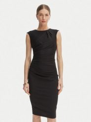 Rinascimento Sukienka koktajlowa CFC0127683003 Czarny Slim Fit. Czarne sukienki Rinascimento, l, bez wzorów, z syntetyku, wizytowe, bez kołnierzyka, bez ramiączek. Za 449.99 zł.
