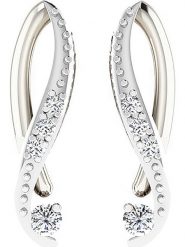 Diamant Vendôme Złote kolczyki-wkrętki z diamentami rozmiar: onesize. Szare kolczyki Diamant Vendöme, z diamentem, złote. Za 521.99 zł.