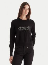 Gaudi Sweter 521BD53023 Czarny Regular Fit. Czarne swetry Gaudi, xs, bez wzorów, z syntetyku, bez ramiączek. Za 469.99 zł.