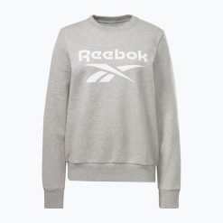 Bluza damska Reebok Identity Big Logo Fleece Crew. Szare bluzy sportowe Reebok, bez wzorów, bez kaptura. Za 215.35 zł.