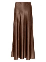 MOSS COPENHAGEN Spódnica "Nicolette" w kolorze brązowym rozmiar: M. Brązowe spódnice Moss Copenhagen, na co dzień, m, bez wzorów, maxi, proste. Za 130.99 zł.
