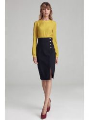 Nife Spódnica w kolorze czarnym rozmiar: 36. Czarne spódnice Nife, bez wzorów, midi. Za 122.09 zł.