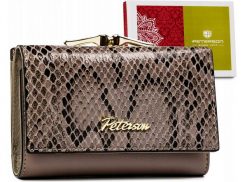 Portfel skórzany Peterson [DH] PTN SM-412 szary. Szare portfele Peterson, bez wzorów, ze skóry. Za 125.99 zł.