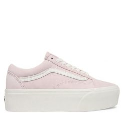 Tenisówki Vans. Czerwone trampki Vans, bez wzorów, bez zapięcia. Za 449.99 zł.