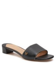 Lauren Ralph Lauren Klapki 802925259001 Czarny. Czarne klapki Lauren Ralph Lauren, bez wzorów, ze skóry, bez obcasa. Za 1,019.00 zł.