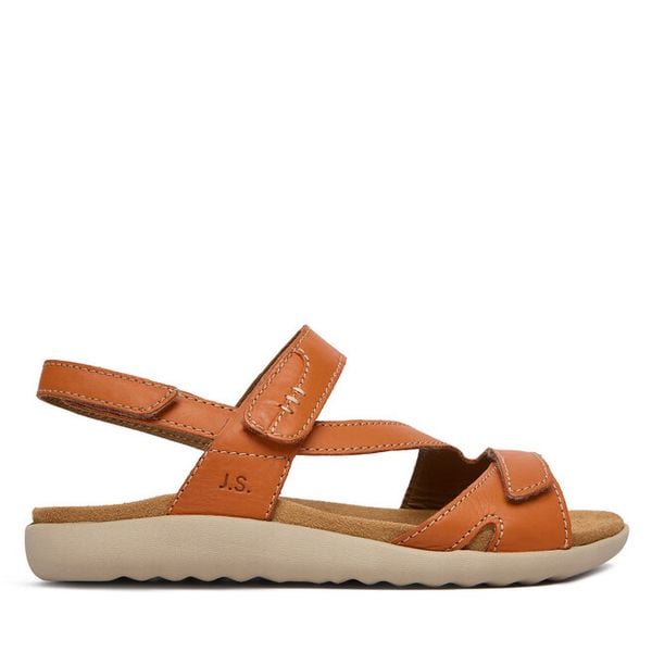 Sandały Josef Seibel. Brązowe sandały Josef Seibel, bez wzorów, bez obcasa, na płaskiej podeszwie, bez zapięcia. Za 429.99 zł.