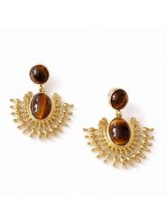 Atelier MIU Pozłacane kolczyki rozmiar: onesize. Brązowe kolczyki Atelier MIU, pozłacane. Za 39.99 zł.