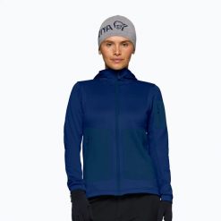 Bluza trekkingowa damska NORRONA Falketind Warm2 Stretch Hood. Niebieskie bluzy NORRONA, s, bez wzorów, z elastanu, bez kaptura. Za 585.99 zł.