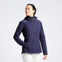 Kurtka softshell damska Tribord Sailing 900. Niebieskie swetry TRIBORD, s, bez wzorów, z polaru, bez ramiączek. Za 269.99 zł.