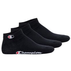 Skarpety Champion 3pk Quarter Socks. Czarne skarpety Champion, bez wzorów. Za 34.90 zł.