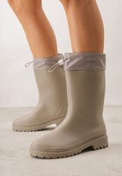 Szare Kalosze ze Ściągaczami przy Cholewce Bastotus. Szare kalosze Renee, bez wzorów. Za 79.99 zł.