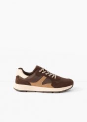 Sneakersy w stylu retro. Brązowe obuwie sportowe bonprix, bez zapięcia. Za 124.99 zł.