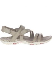 Merrell Skórzane sandały "Sandspur Rose Convert" w kolorze beżowym rozmiar: 41. Brązowe sandały Merrell, bez wzorów, klasyczne, z otwartym noskiem, bez obcasa, bez zapięcia. Za 250.94 zł.