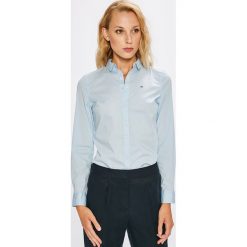 Tommy Jeans - Koszula. Niebieskie koszule Tommy Jeans, m, bez wzorów, z bawełny, klasyczne, bez kołnierzyka, bez ramiączek. Za 269.90 zł.